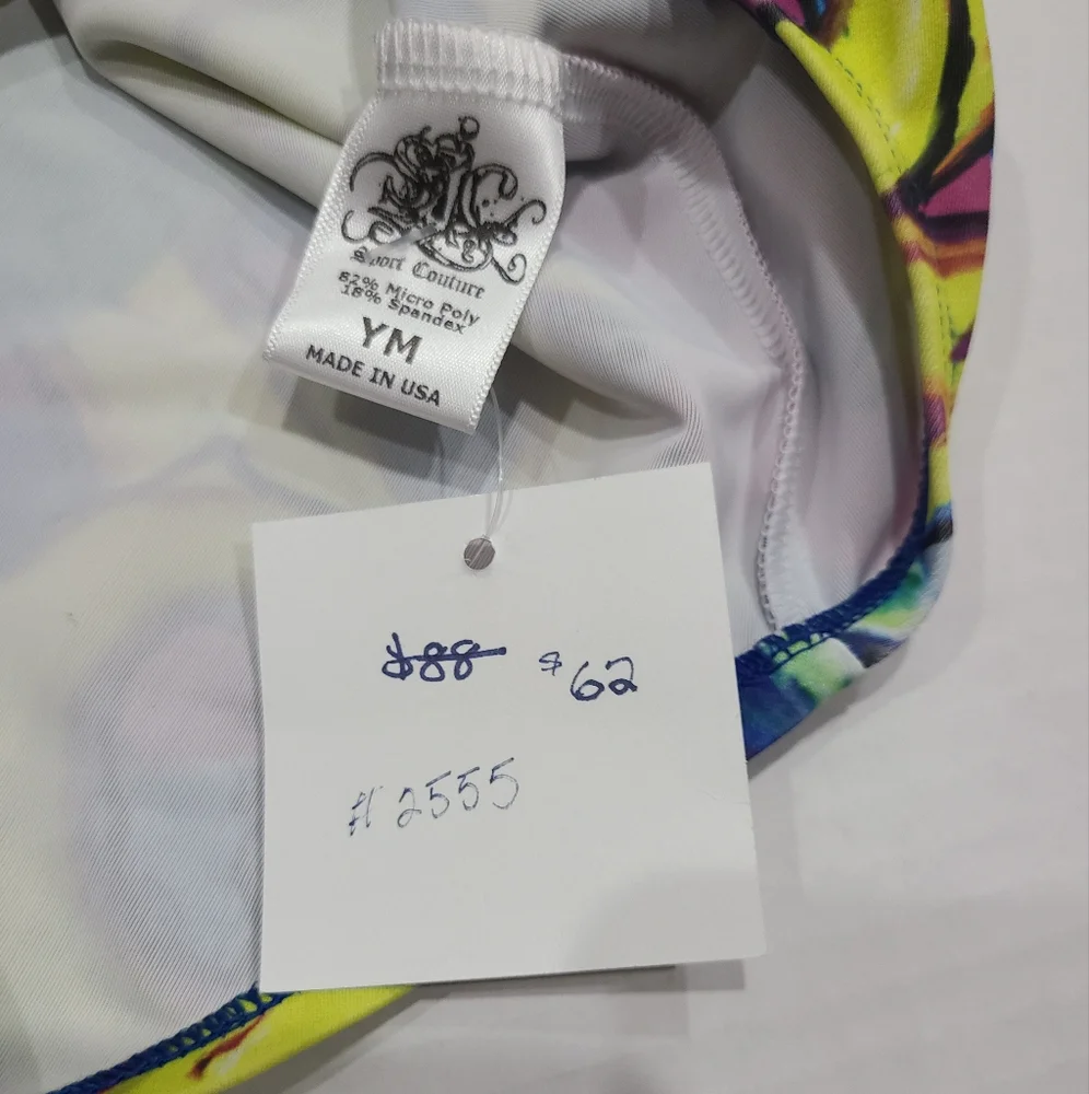Sport Couture Seahorse Parade UPF 50+ 1-Piece Swimsuit Sz Youth M NWT